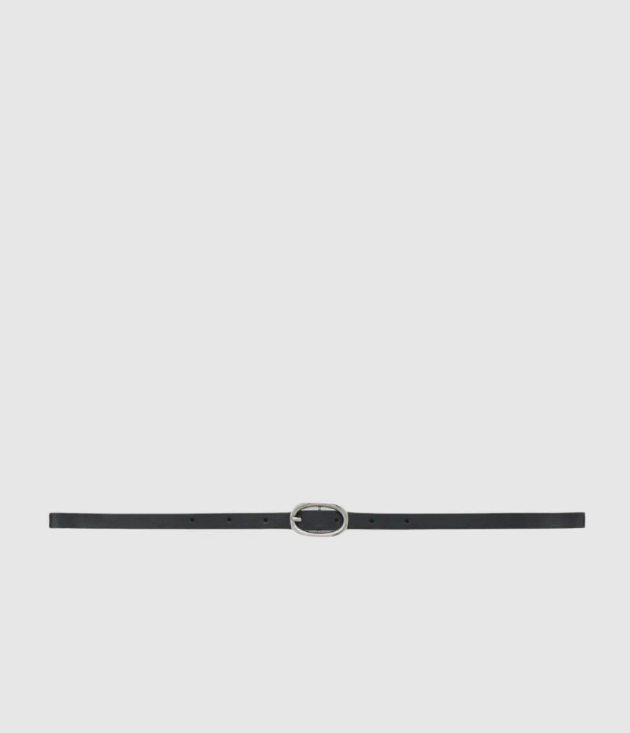 Anine Bing Mini Signature Link Belt in Black with Silver