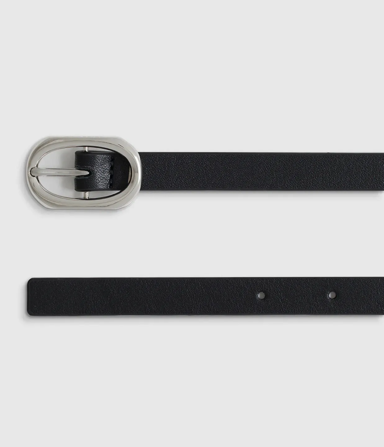 Anine Bing Mini Signature Link Belt in Black with Silver
