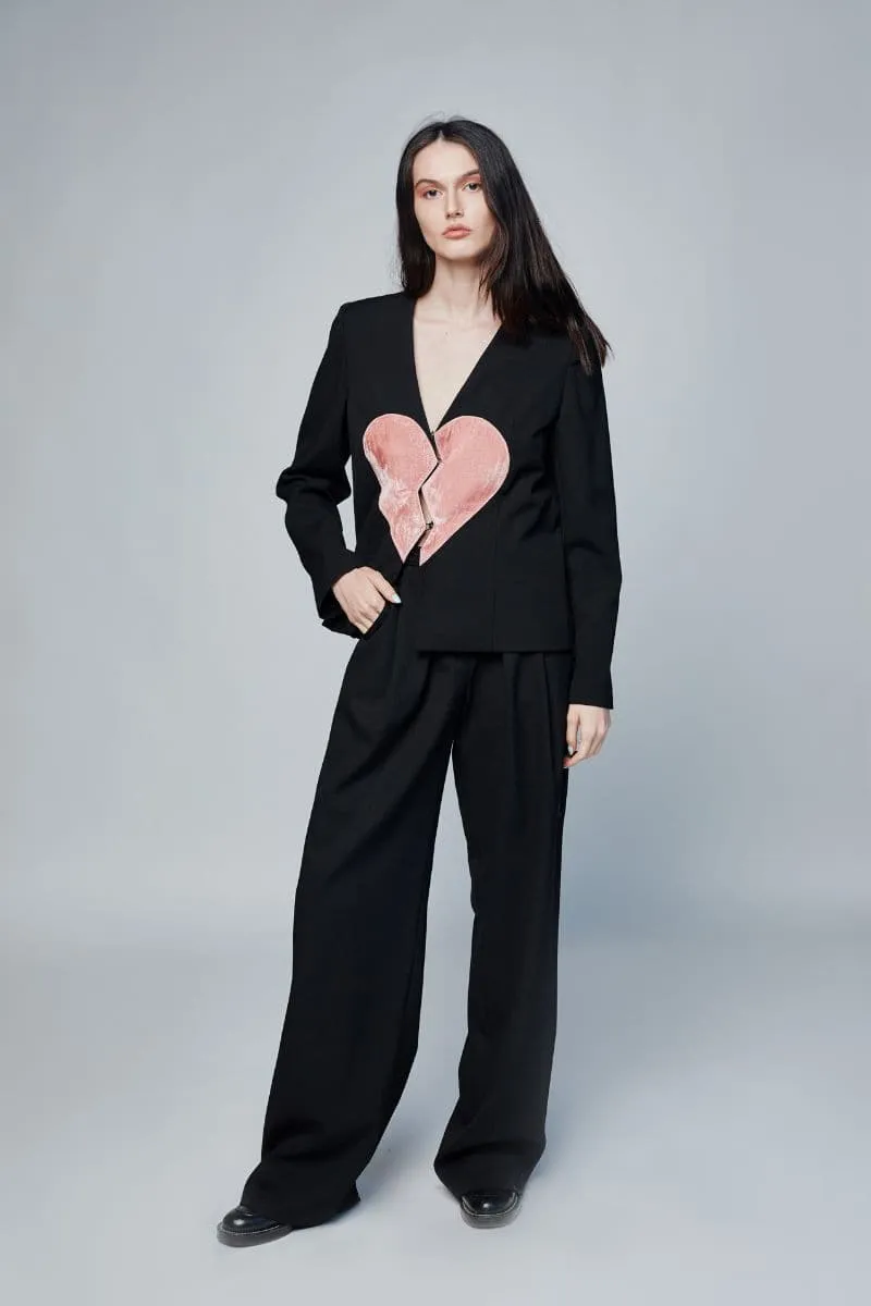 BROKEN HEART MOTIF BLAZER