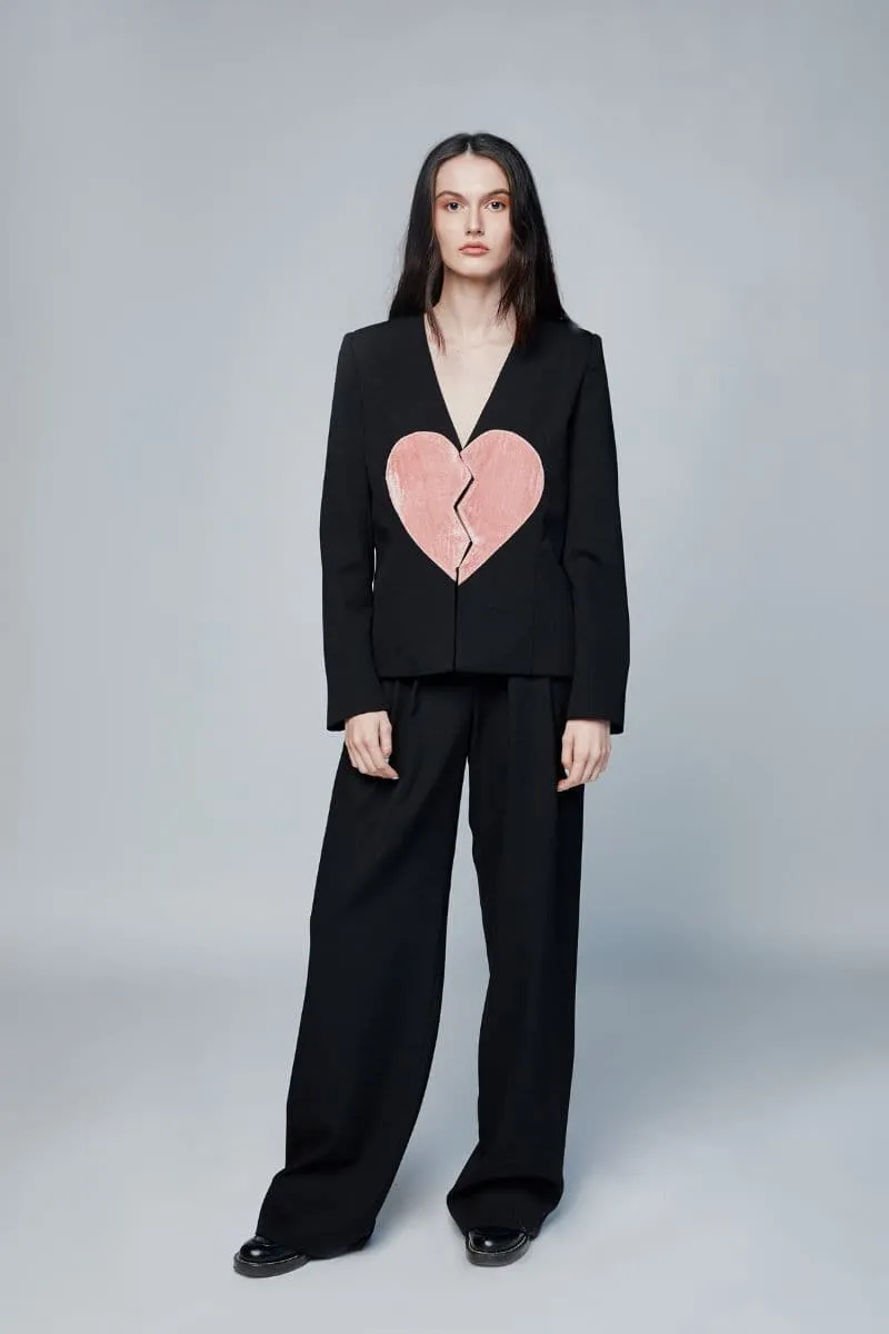 BROKEN HEART MOTIF BLAZER