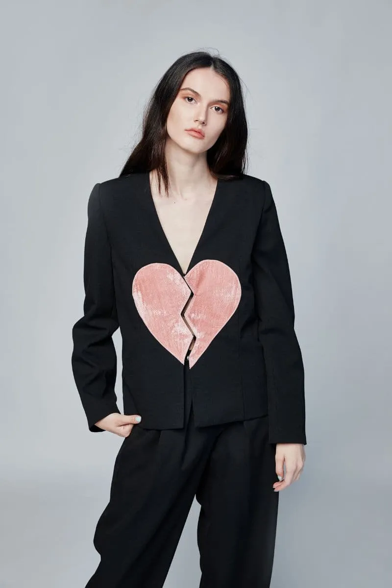 BROKEN HEART MOTIF BLAZER