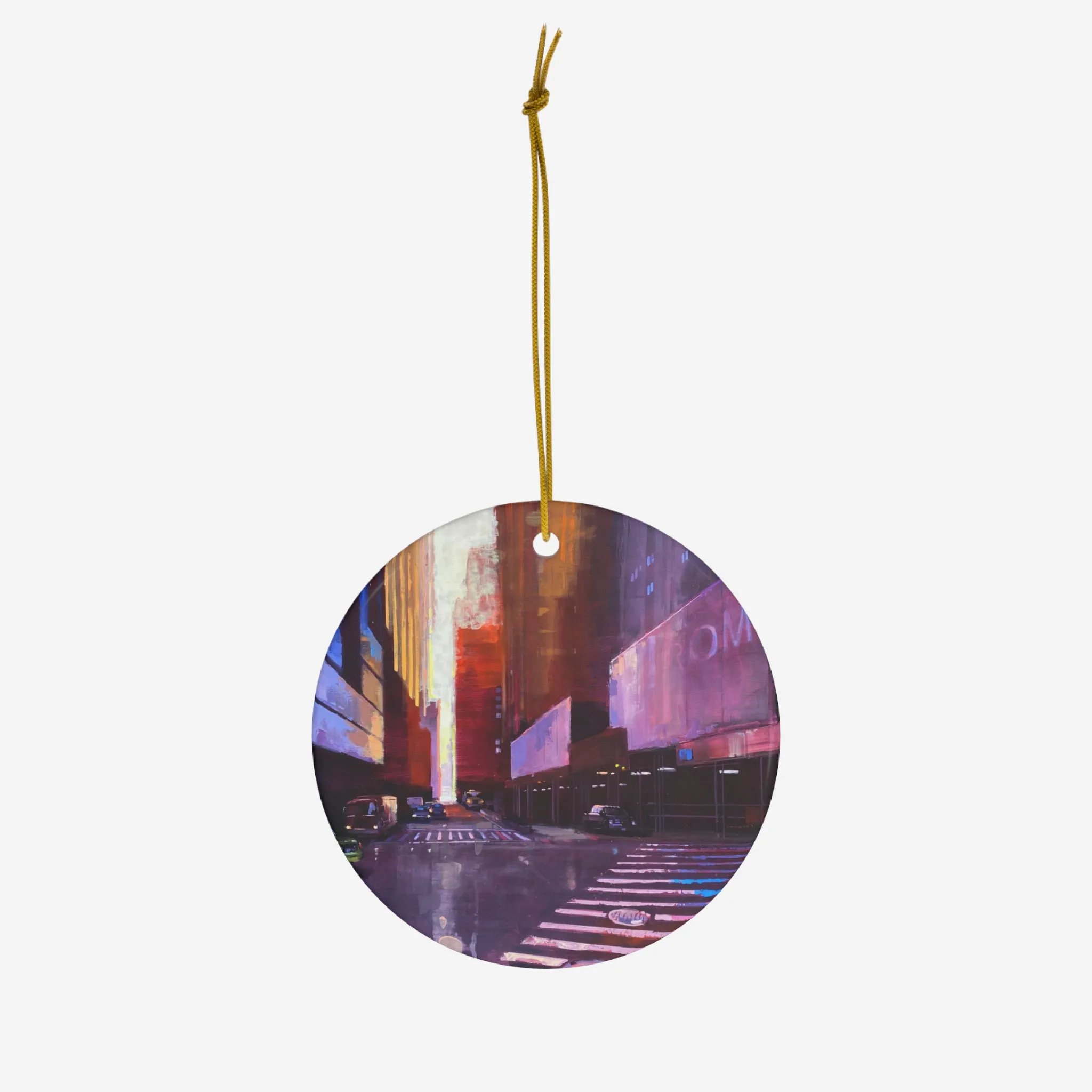Crosswalk Ceramic Ornament