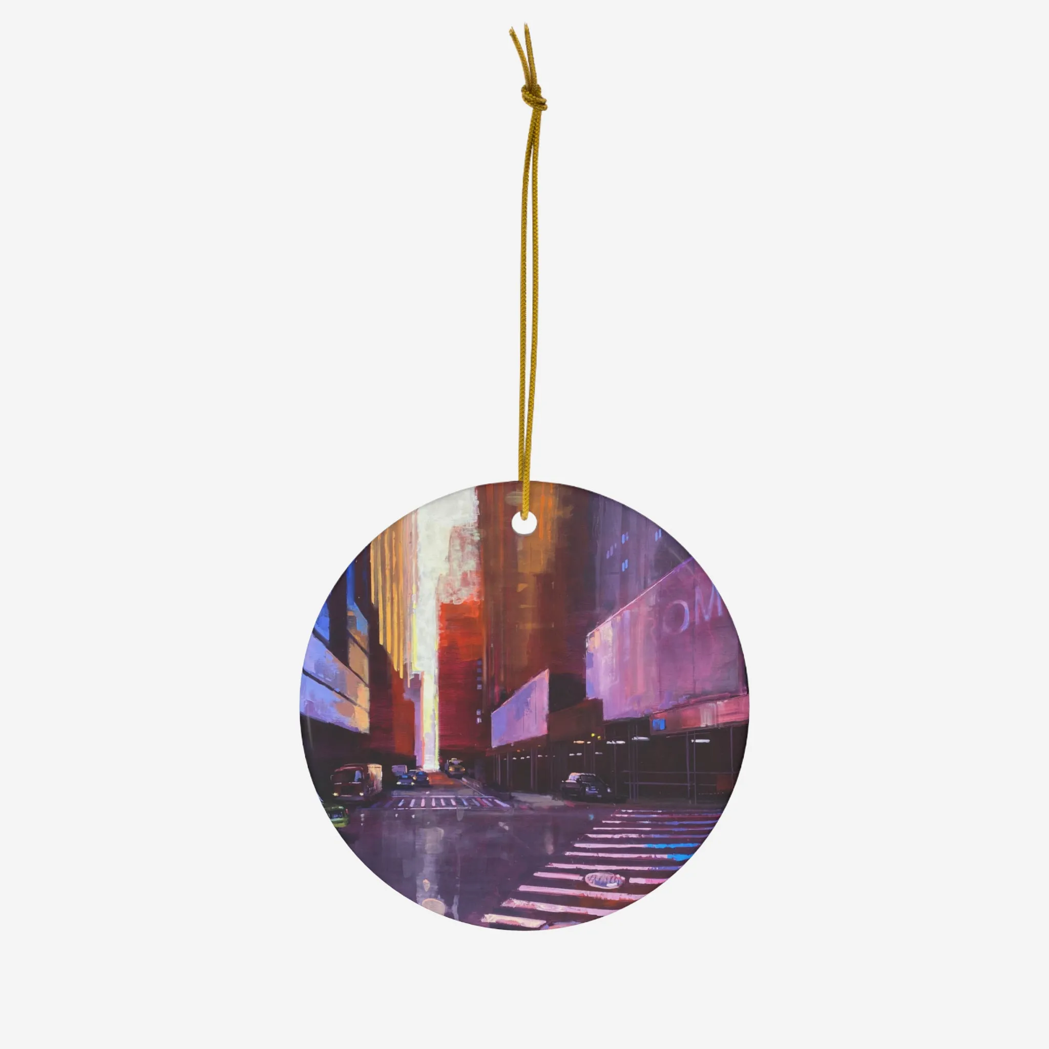 Crosswalk Ceramic Ornament