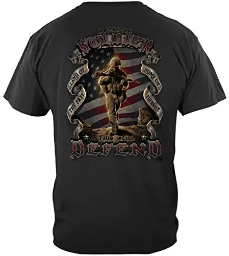 Double Flag Eagle Pow T Shirt