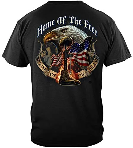Double Flag Eagle Pow T Shirt