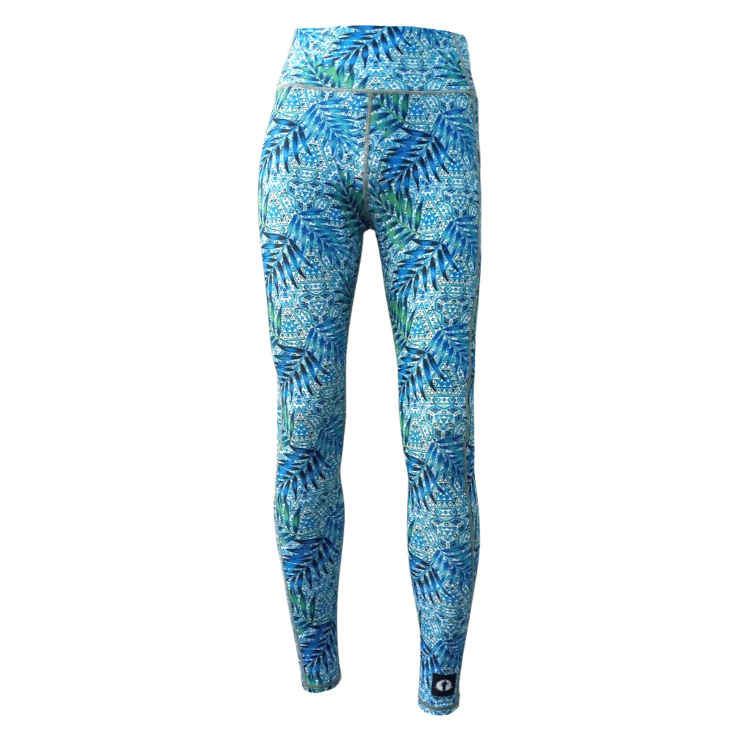 High Waist Full Length - Mayan Palms
