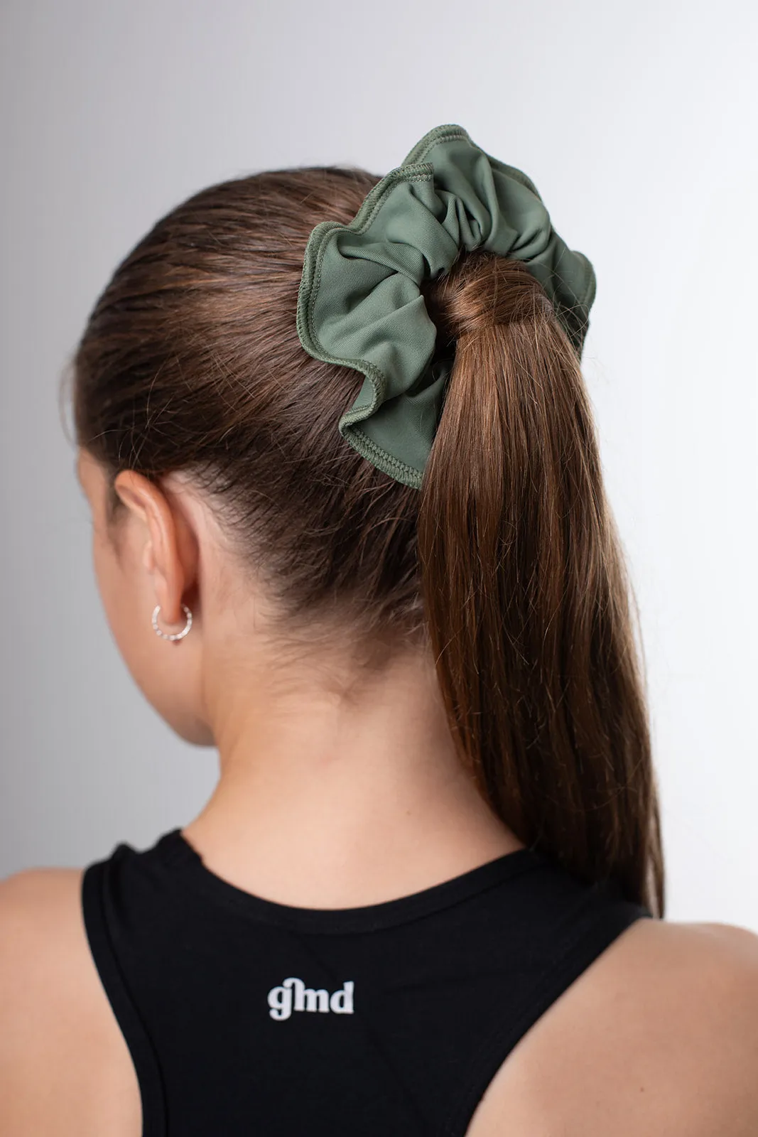 Khaki Lycra Scrunchie