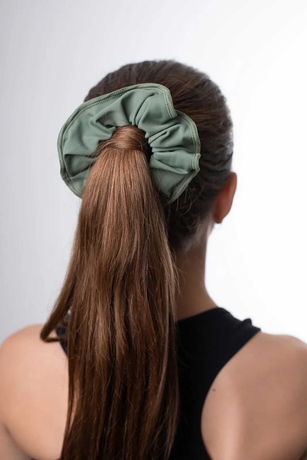 Khaki Lycra Scrunchie