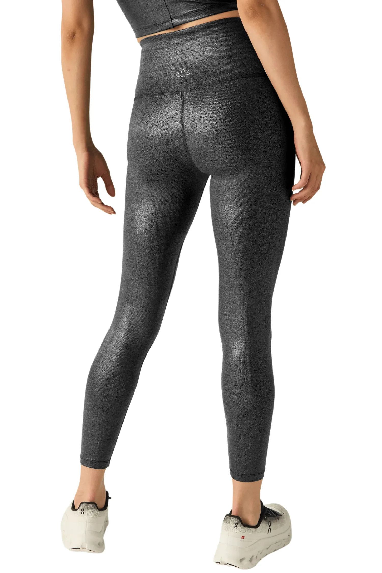 Leatherette High Waisted Midi Legging