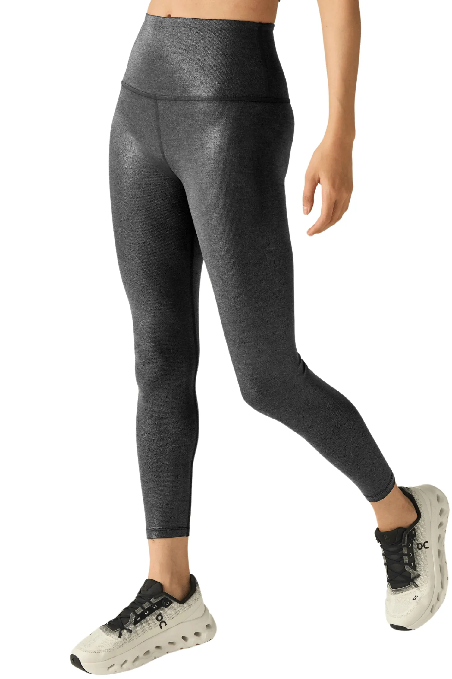 Leatherette High Waisted Midi Legging