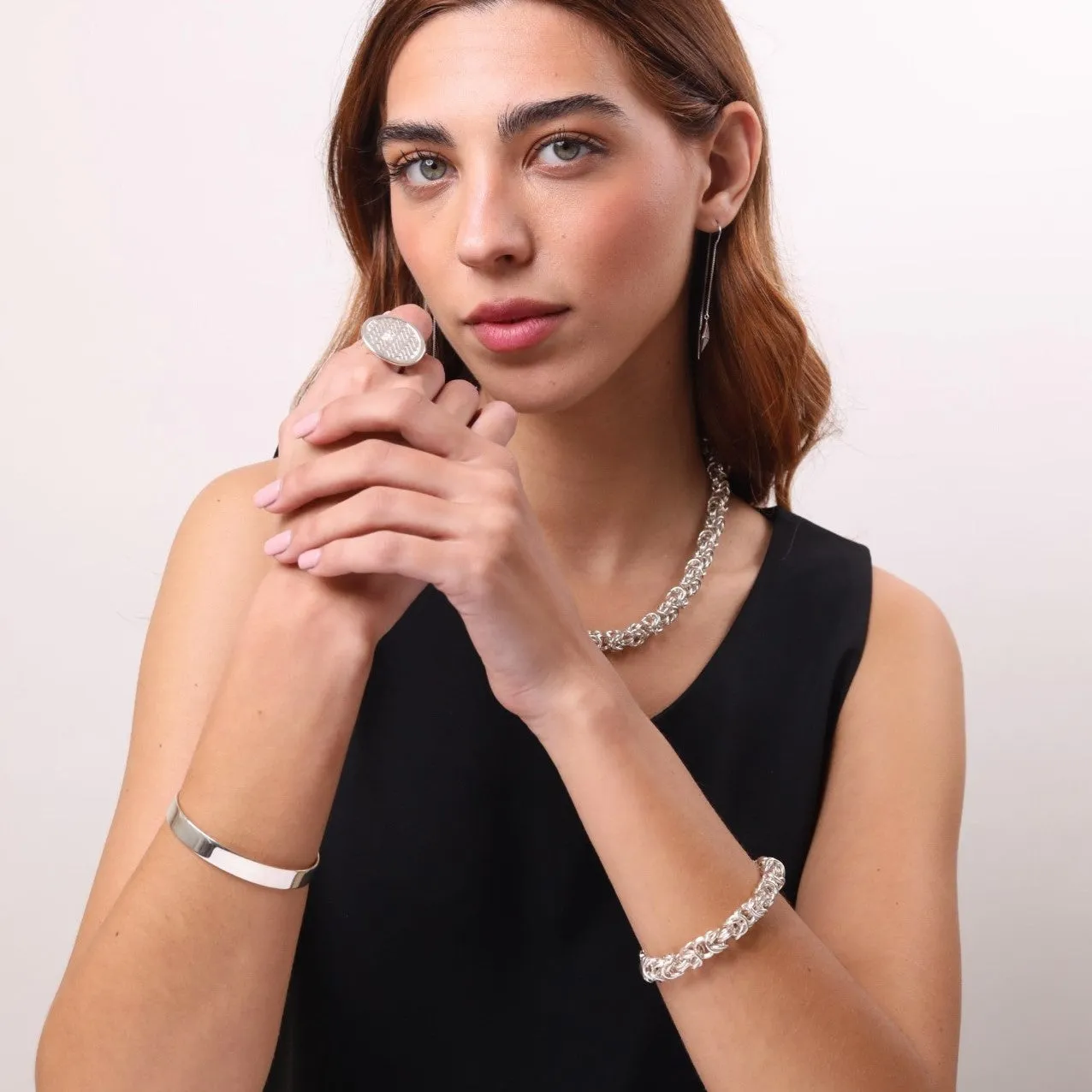 Minimalist Silver Cuff Bracelet | 7 mm