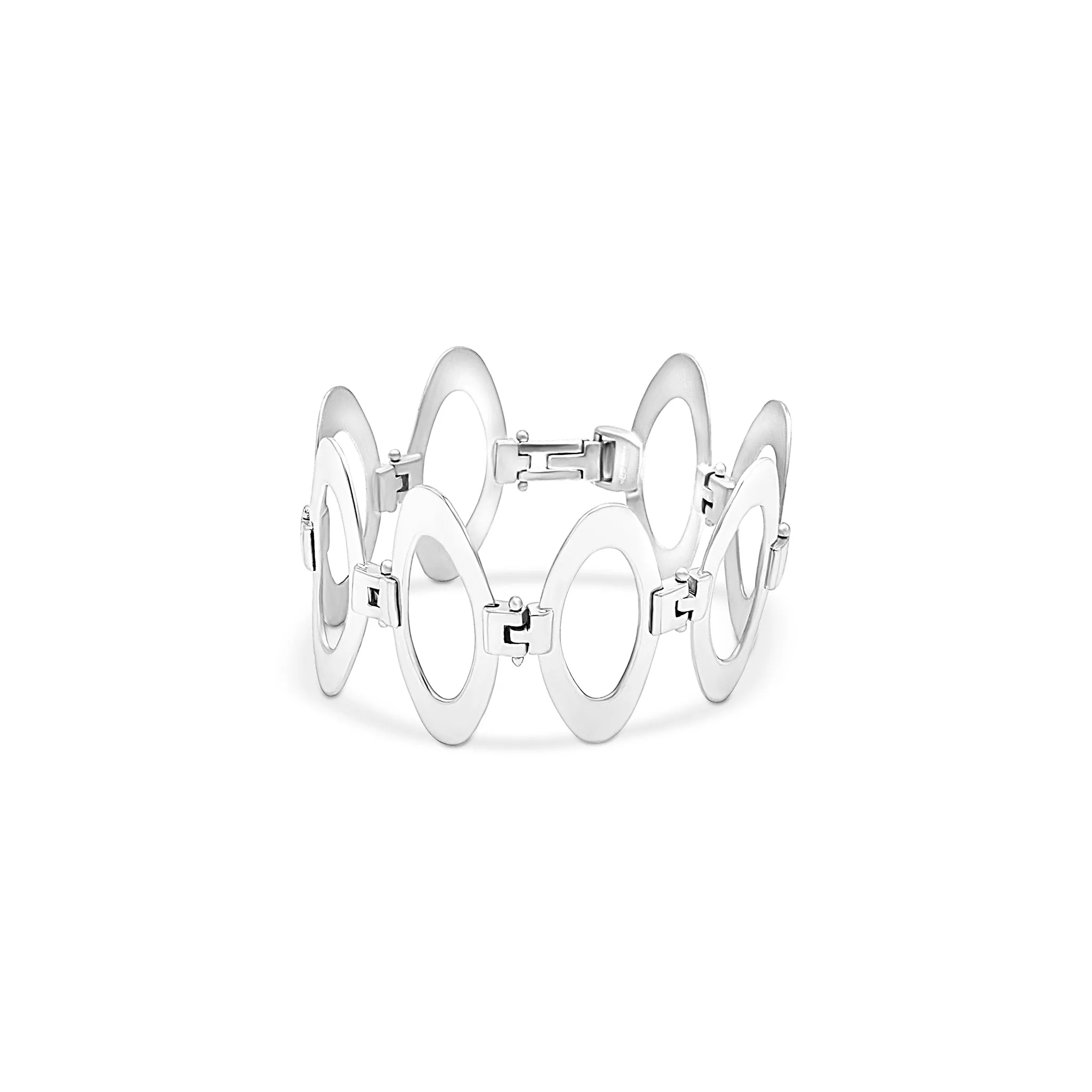 Modern Elegance Sterling Silver Bracelet