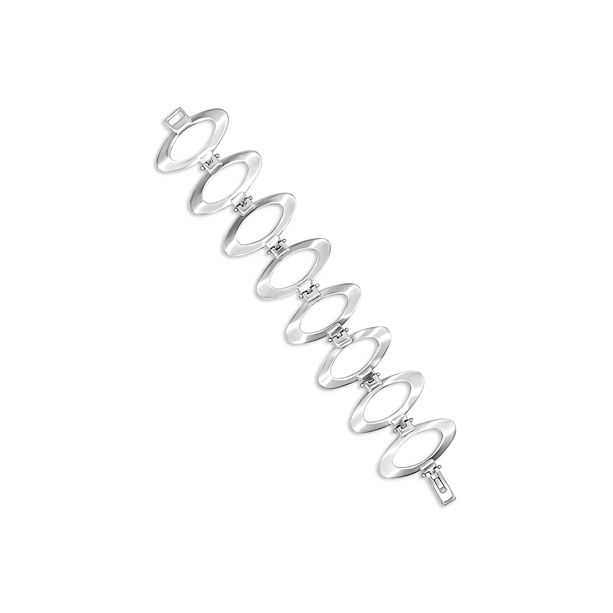 Modern Elegance Sterling Silver Bracelet
