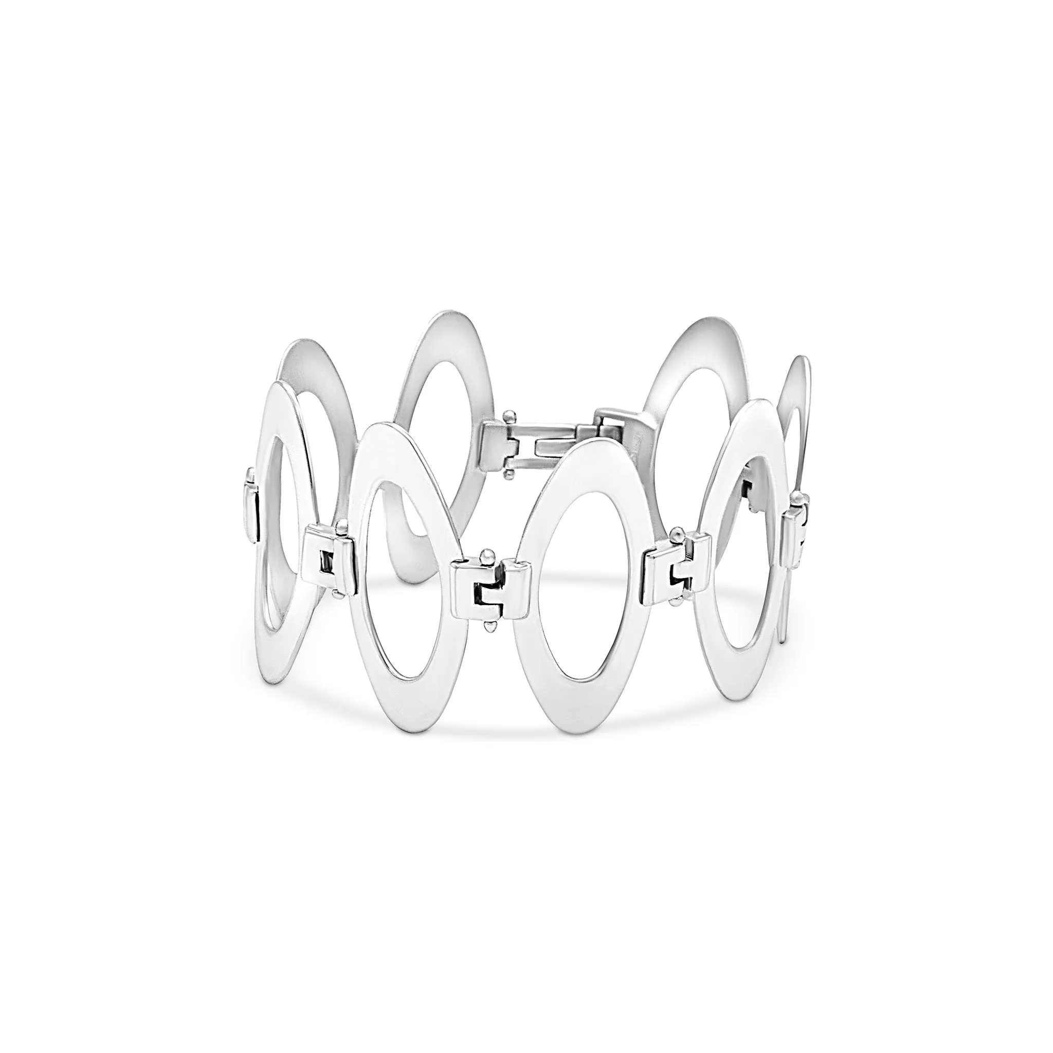 Modern Elegance Sterling Silver Bracelet