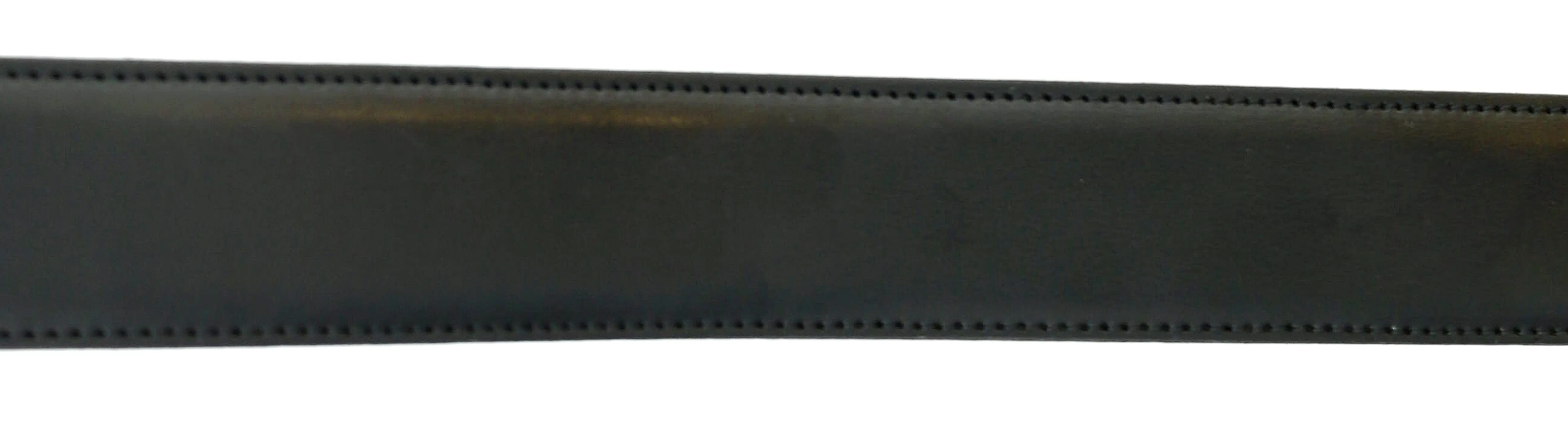 Pierre Cardin Black Smooth Classic Silver D-Ring Adjustable Belt Adjustable Mens Belt-