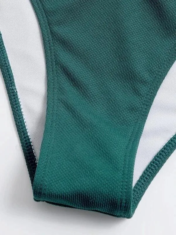 Ruffle High Waisted Bikini Swimsuit