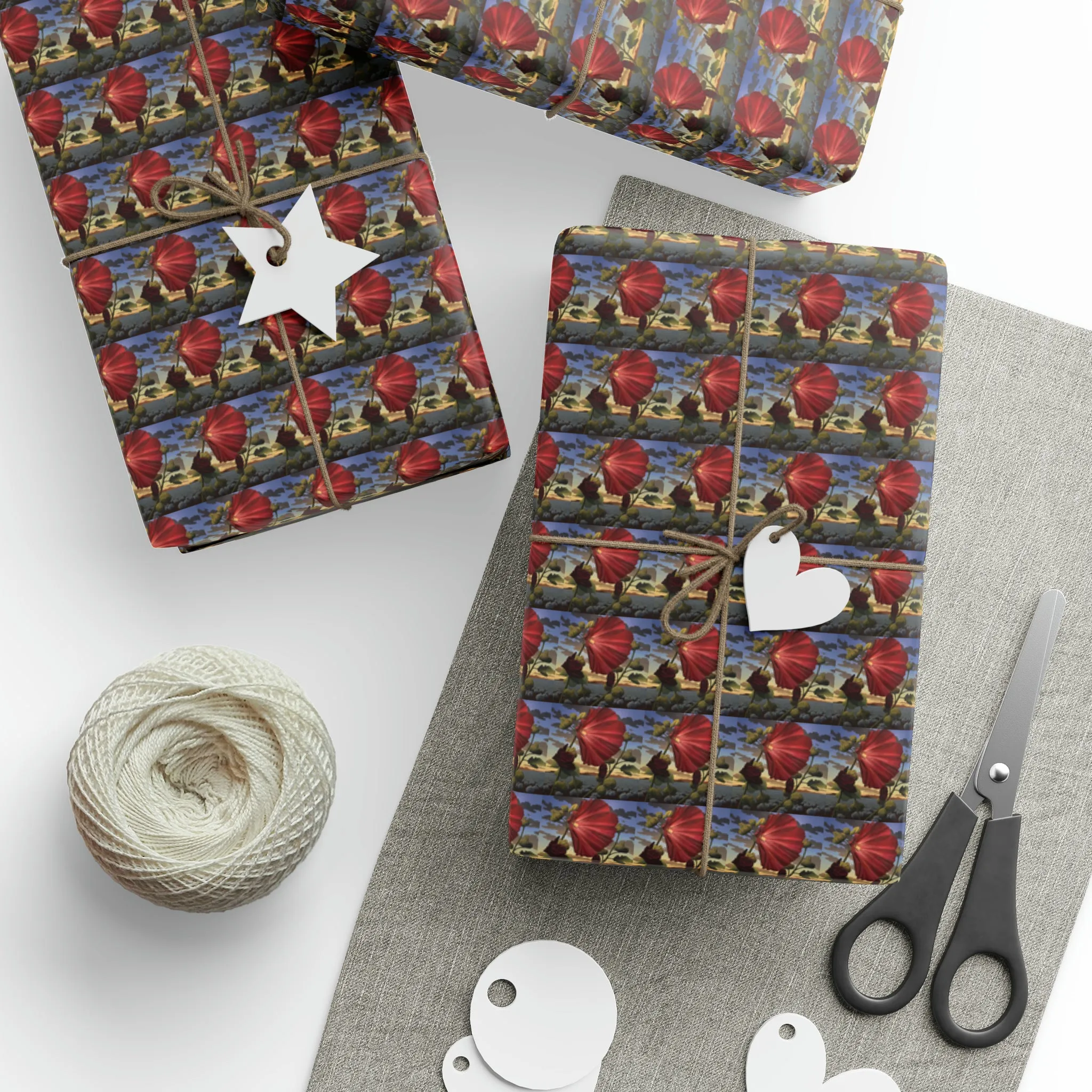 Sage Ocean Bloom Wrapping Paper