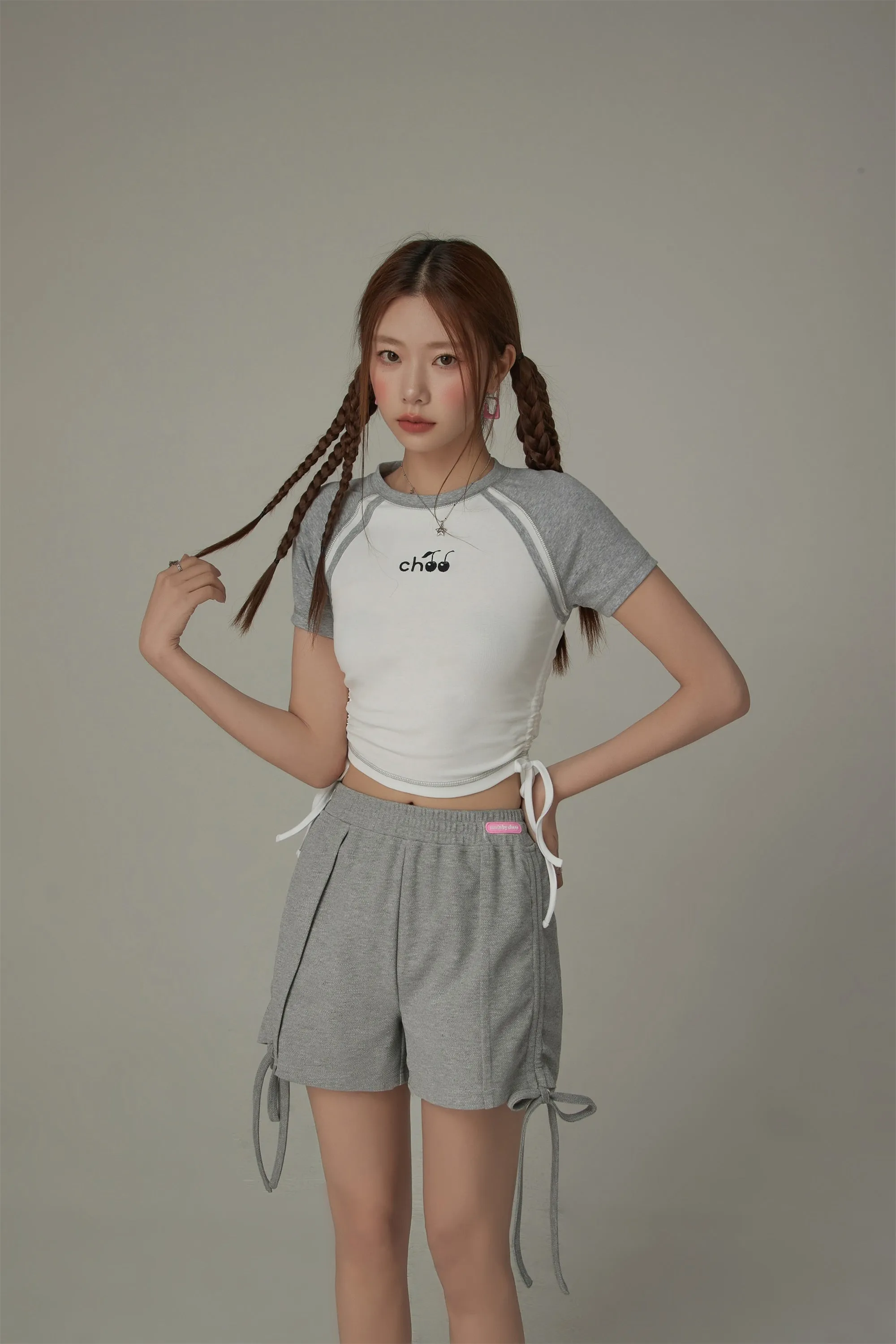 Shirred Banded Training Shorts