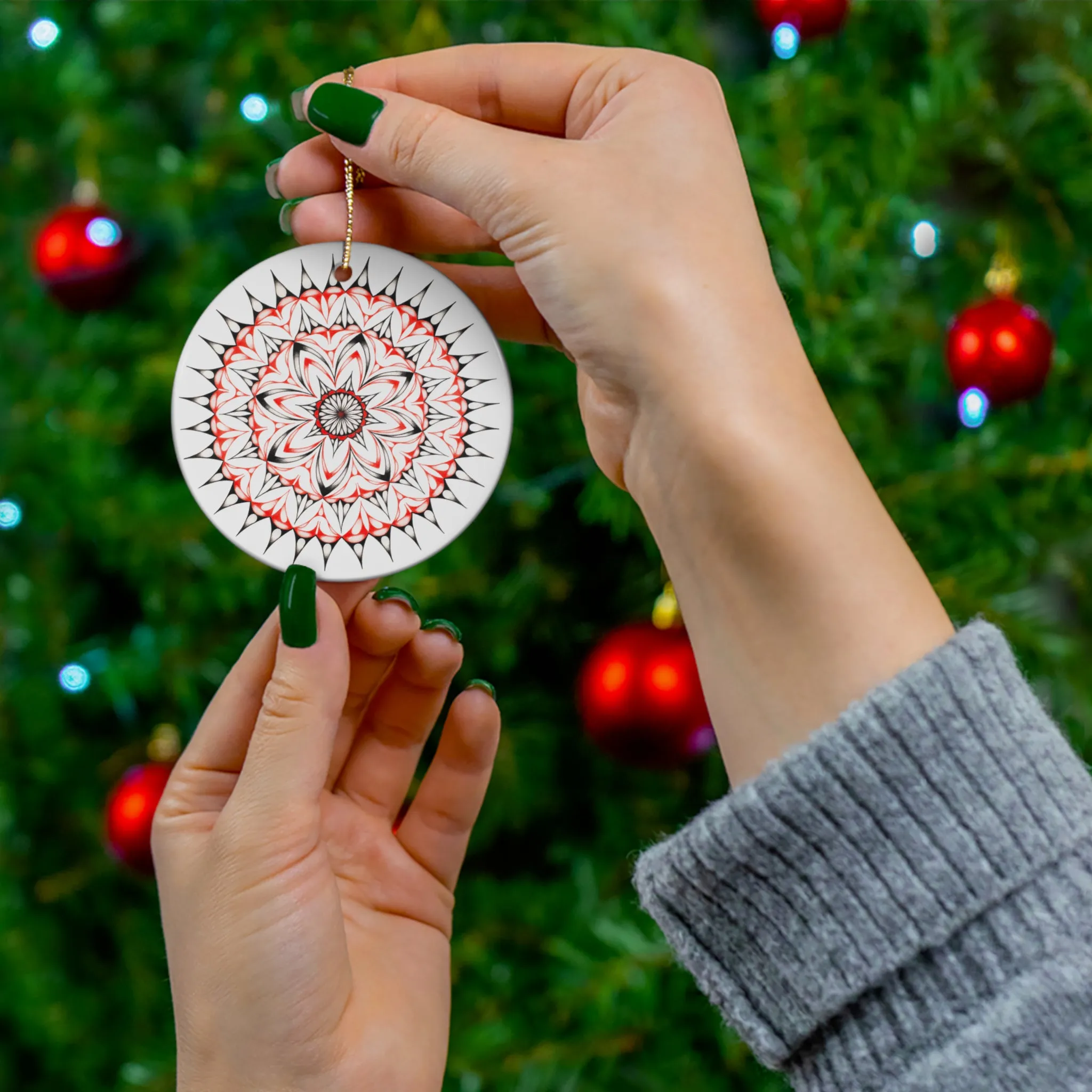 Starburst Ceramic Ornament