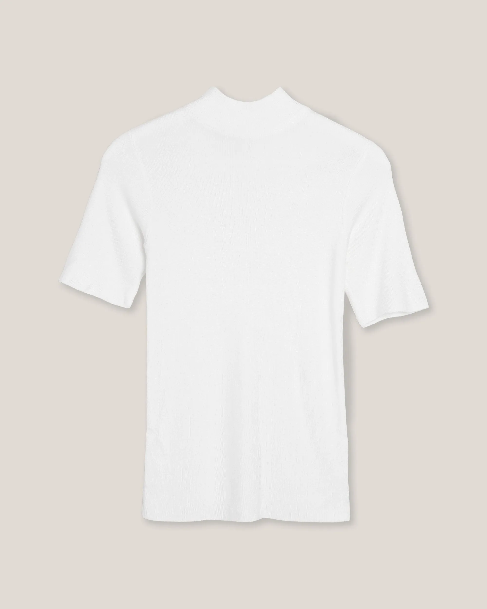 Ting Ting Mock-Neck Short-Sleeve Sweater