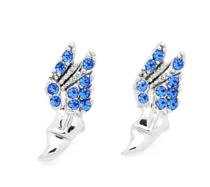 Track Winged Foot Earrings - POST