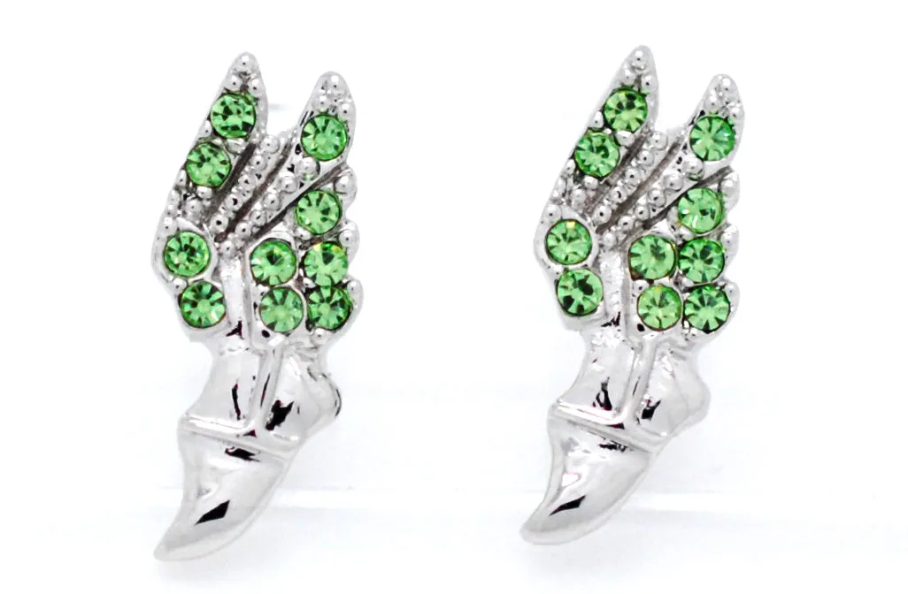 Track Winged Foot Earrings - POST
