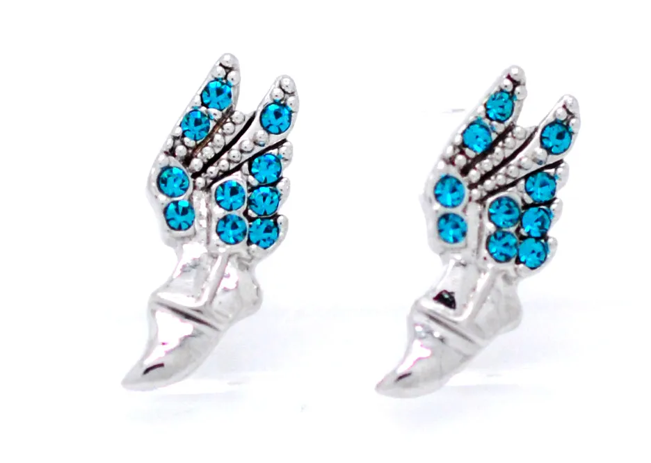 Track Winged Foot Earrings - POST