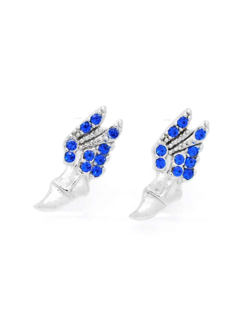 Track Winged Foot Earrings - POST