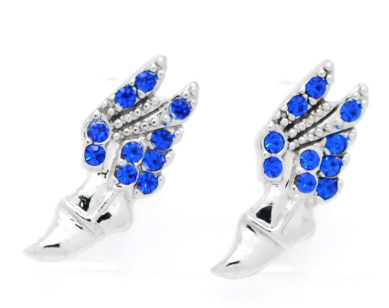 Track Winged Foot Earrings - POST
