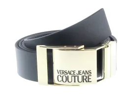 Versace Jeans Couture Shiny Gold Rectangle  Adjustable Mens Belt-28-44