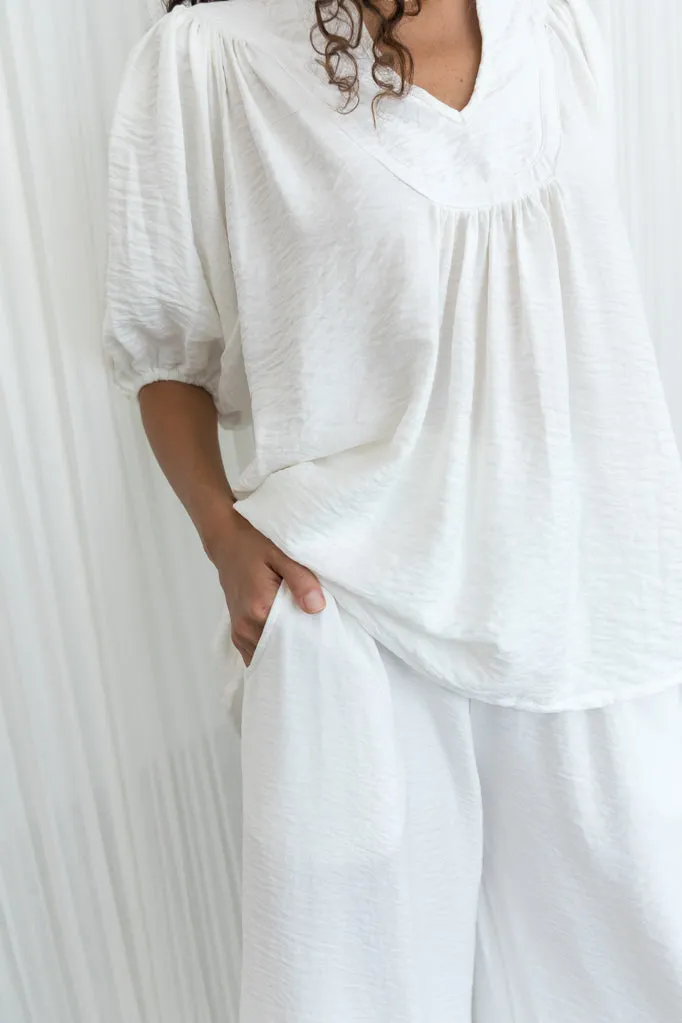 Wide Leg Pant | Ivory